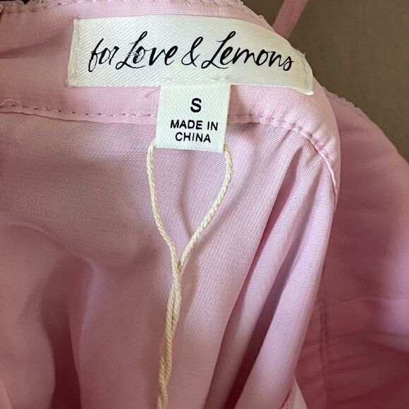 NWOT For Love & Lemons Carmela Mini Pink Dress Size S - Picture 16 of 16